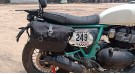 For Royal Enfield Bear 650 Soft Pannier Bags and Mounting Rails Black - SPAREZO